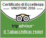 Certificato di Eccellenza Trip Advisor anno 2016